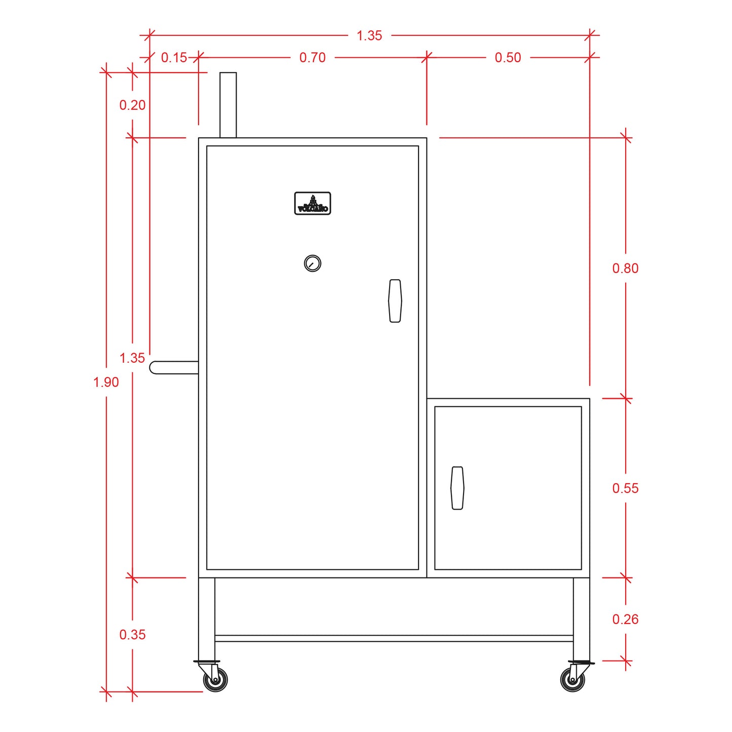 Ahumador Vertical extendido - Cronos