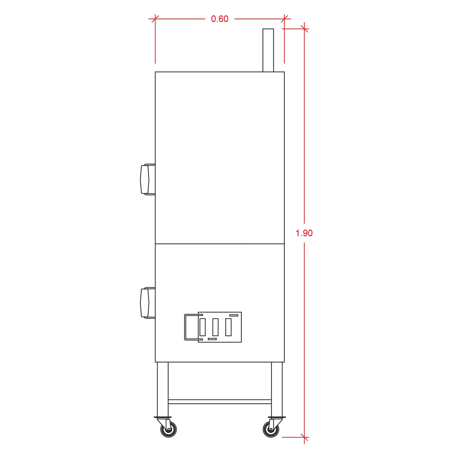 Ahumador Vertical extendido - Cronos