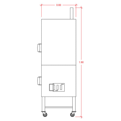 Ahumador Vertical extendido - Cronos