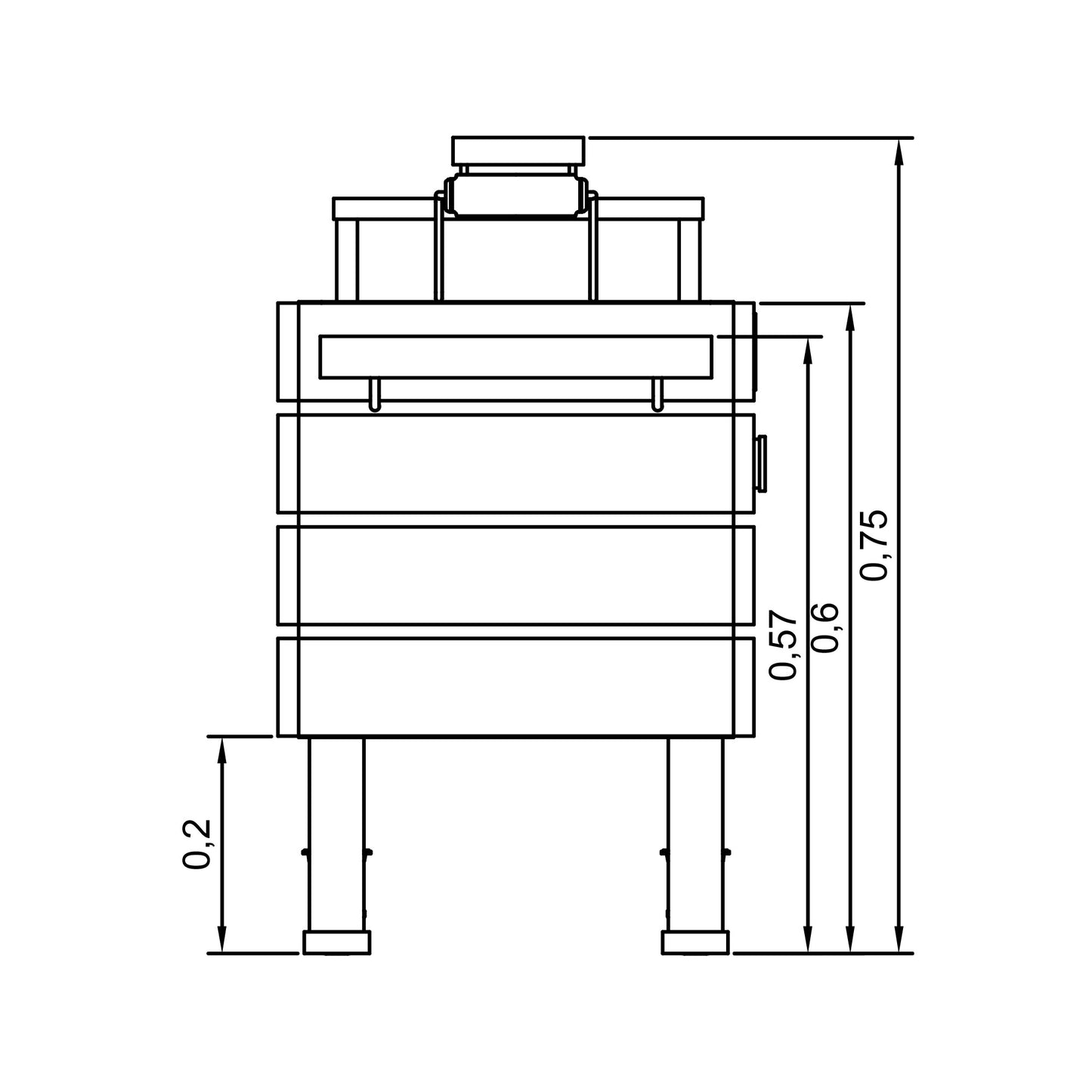 Caja China Mediana