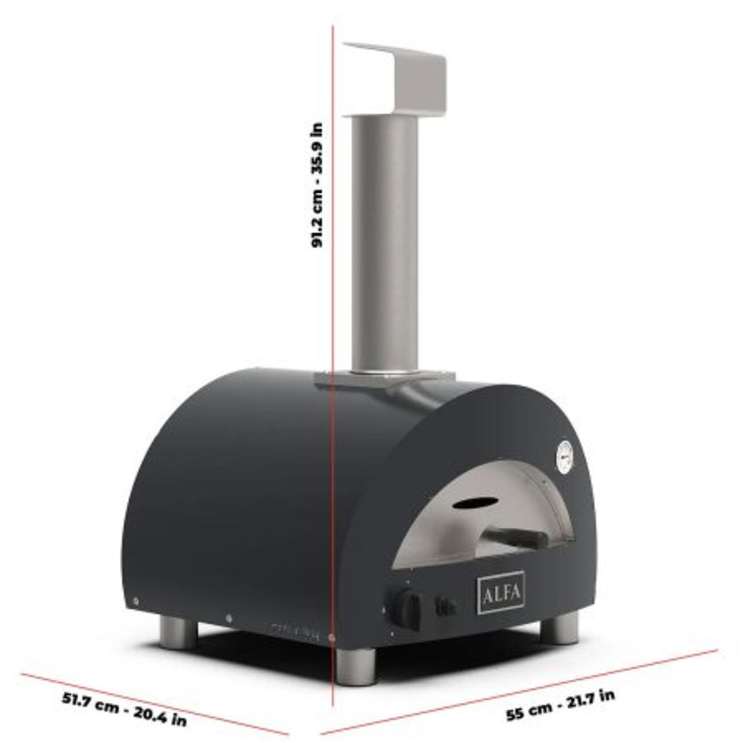 Horno de Pizza Alfa Moderno  Portable a gas Grey