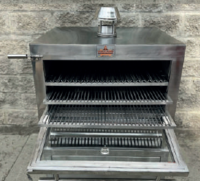 Horno Asador a Carbón con Puerta de Vidrio