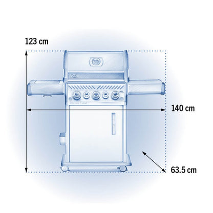 Asador Napoleon Gas Rogue 425 Rse Gris/I