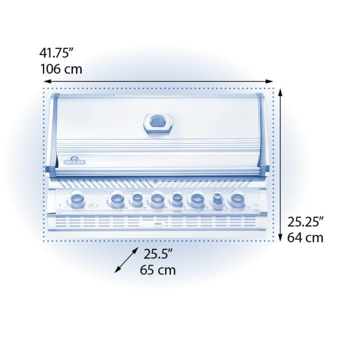 Asador Napoleon Gas Empotrable Bipro665