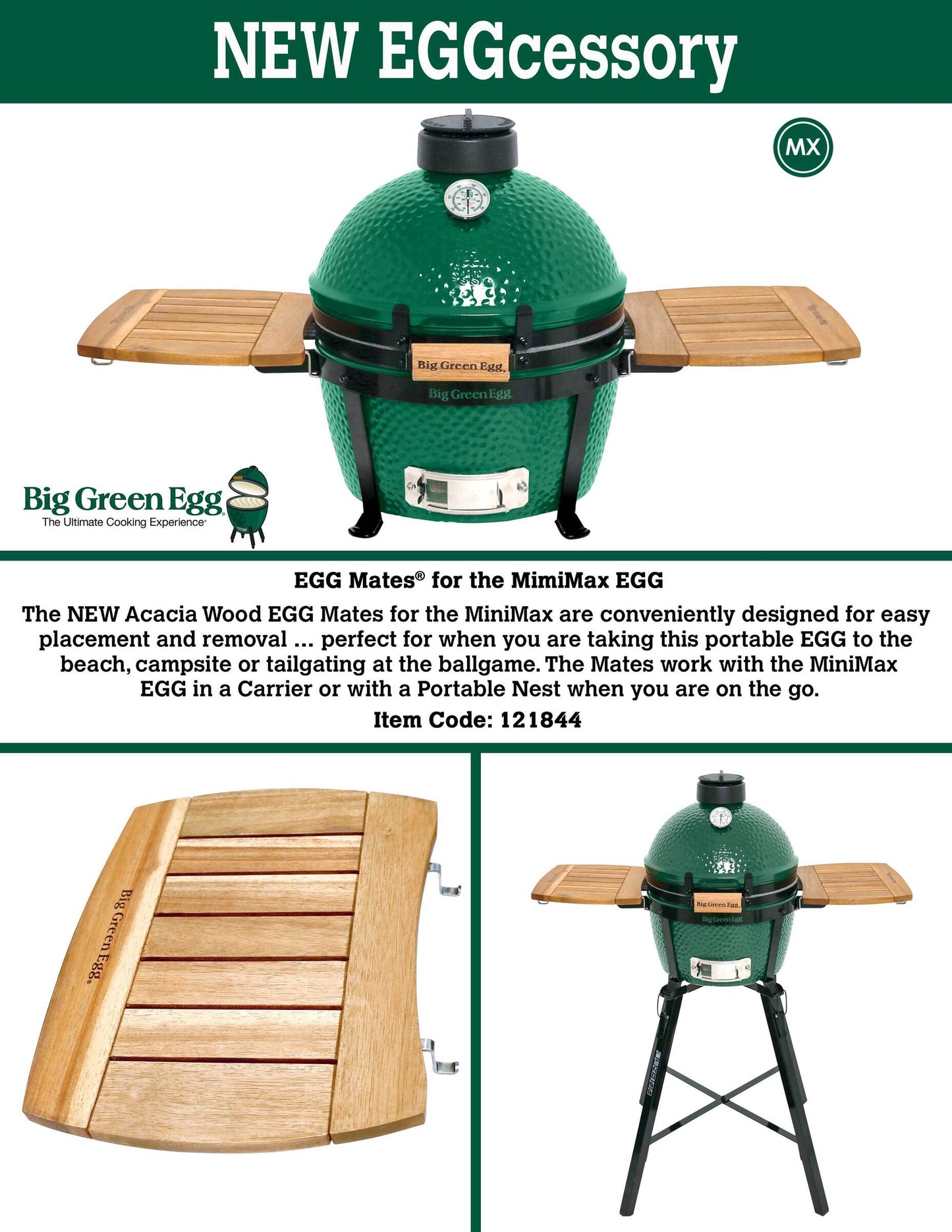 Mesas Laterales Acacia Big Green Egg Talla XL