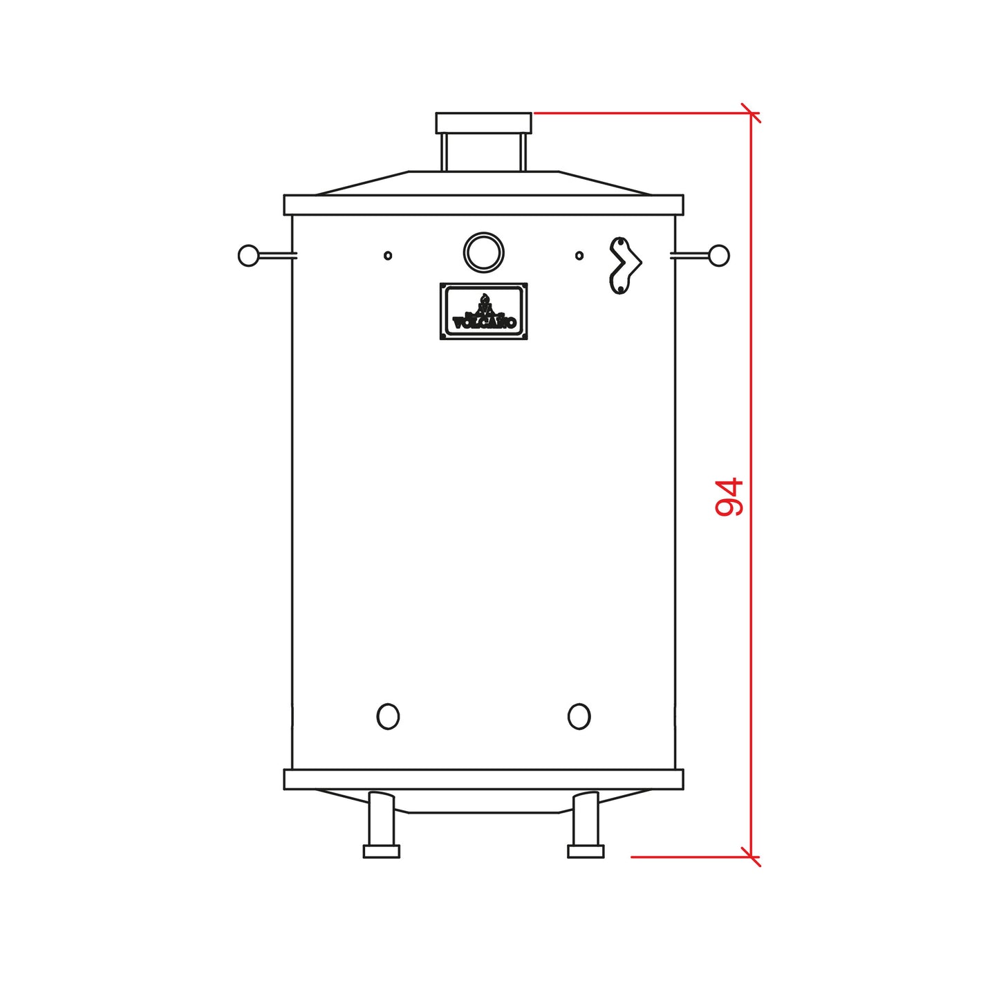 Asador Barril Olympus Grande 100% Acero Inoxidable