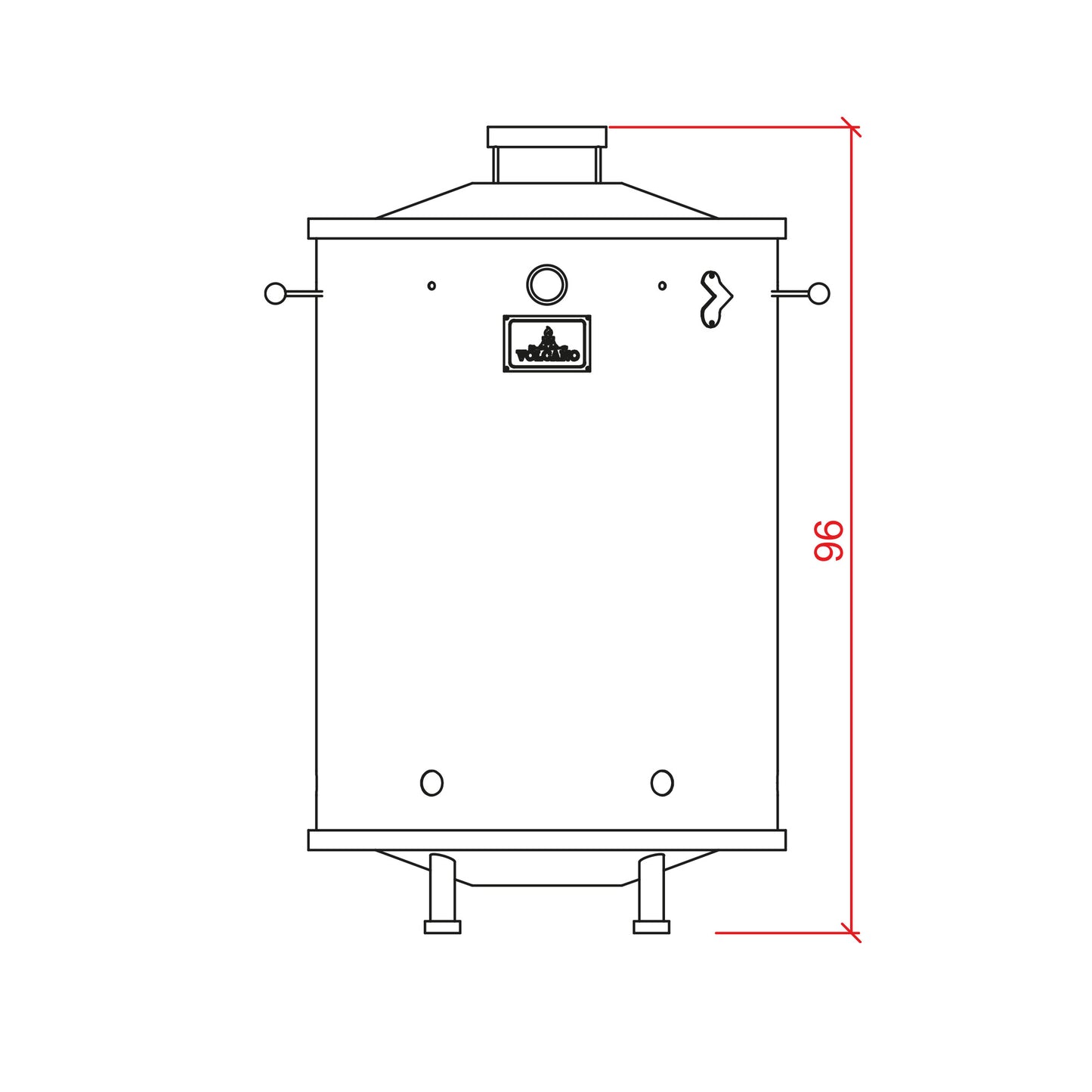 Asador Barril Jupiter Gigante 100% Acero Inoxidable