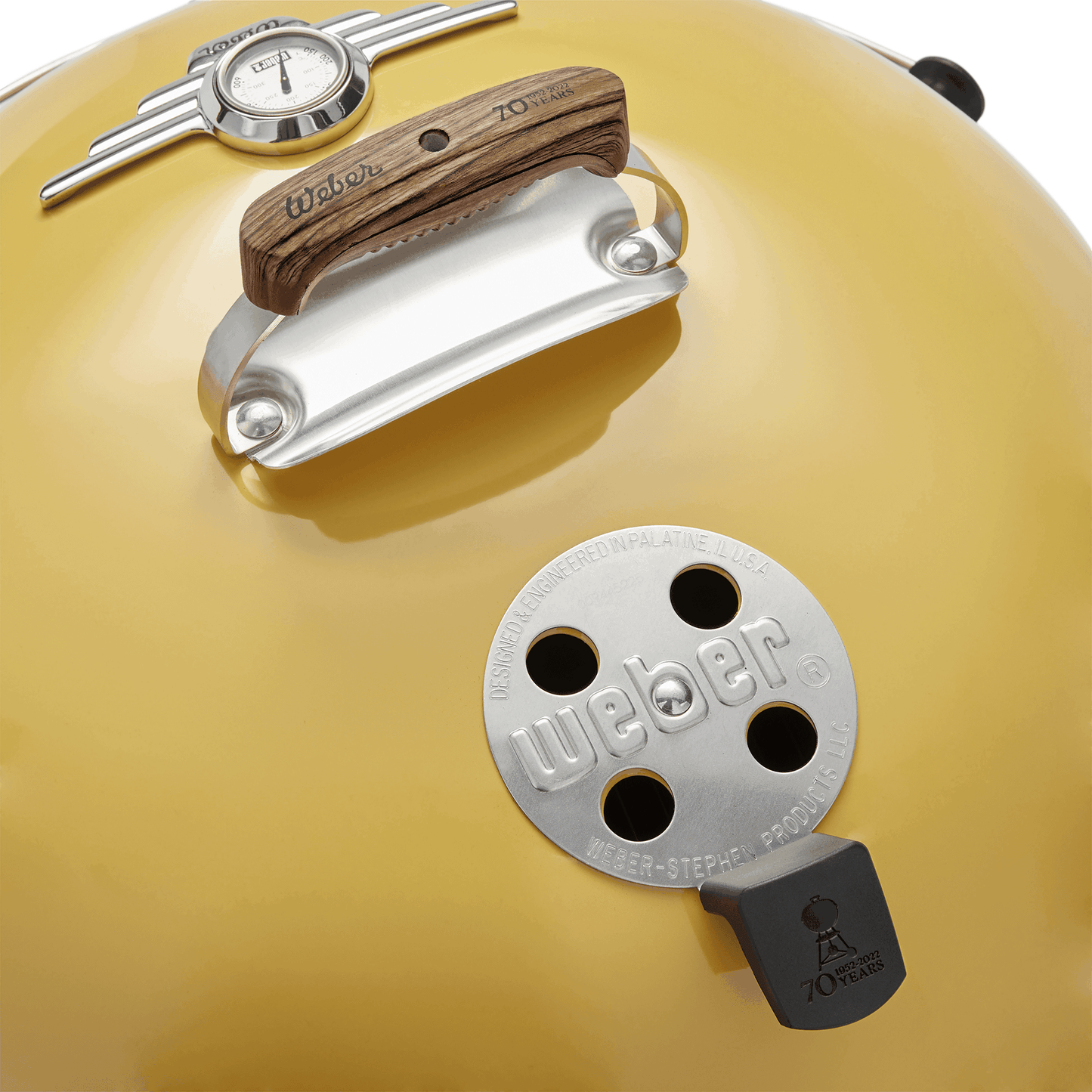 Asador De Carbón Kettle 70 Aniversario, 22"  Hot Rod Yellow