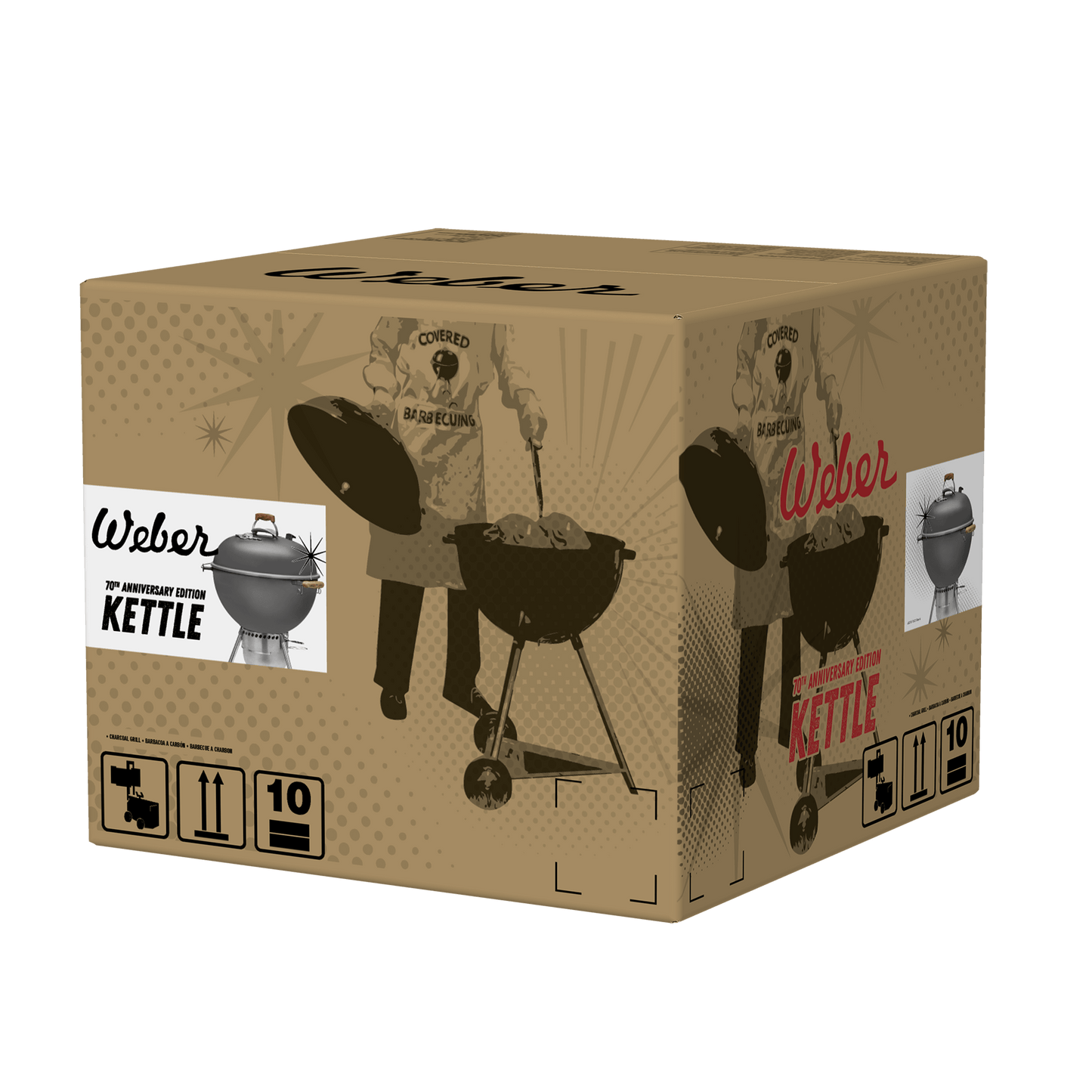 Asador De Carbón Kettle 70 Aniversario, 22" Hollywood Gray