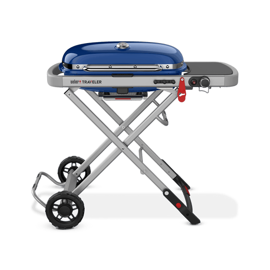 Asador Portátil De Gas Weber Traveler  Azul Deep Ocean