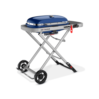 Asador Portátil De Gas Weber Traveler  Azul Deep Ocean