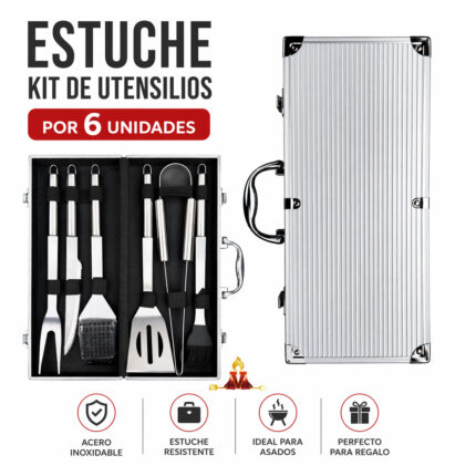 Maleta Kit para Asado 6 piezas